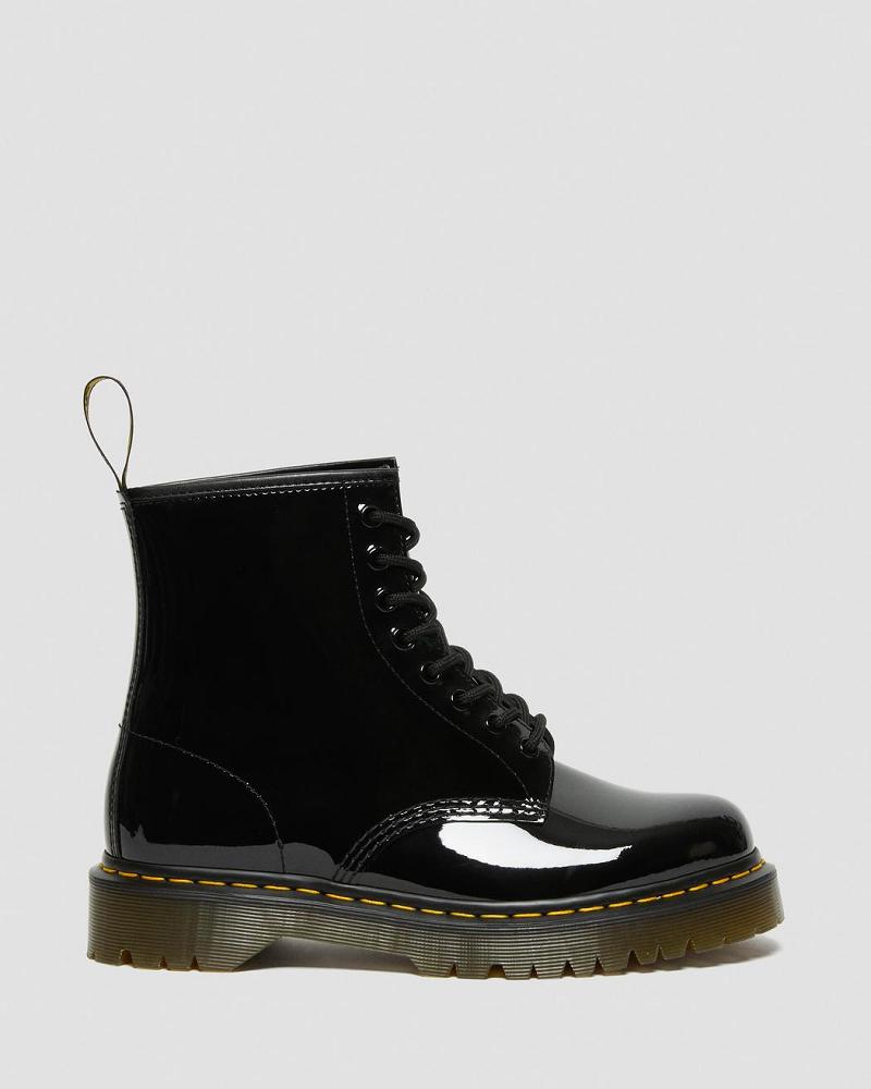 Dr Martens 1460 Bex Patent Lær Snørestøvletter Dame Svarte | Norge 621HAP